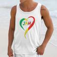 Love Jah Print Rasta Reggae Flag Heart Gift For Rastafarians Men Tank Top