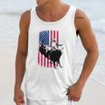 Rodeo Bull Rider Patriotic American Flag Men Tank Top