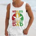 Weed Worlds Dopest Dad Funny Leaf Cool Vintage Men Tank Top