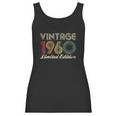 60Th Birthday Gift 1960 Vintage Limited Edition 60 Years Old Zip Women Tank Top