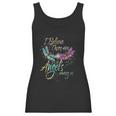 I Believe There Is Angel Among Us Dragonfly Colorful Women Tank Top