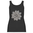 Brown & White Mandala Flower Yoga Sacred Mantra Geometry Women Tank Top