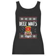 Deez Nuts Nutcracker Funny Ugly Christmas Sweater Meme Gift Women Tank Top