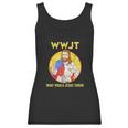 Disc Golf Shirt What Would Jesus Throw Frisbee Golf Women Tank Top