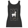 Fa La La La Llama Southern Charm Collection On A Navy Women Tank Top