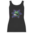 Flower Lip Green Blue Cannabis Marijuana Weed Pot Leaf Lover Women Tank Top