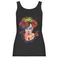 Flowers Sugar Skull Day Of The Dead Dia De Muertos Womens Women Tank Top