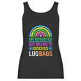 Funny Introverted But Willing To Discuss Lug Bags Rainbow Women Tank Top