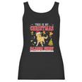 Golden Retriever Snow Gilf This Is My Christmas Pajama Shirt Women Tank Top