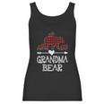 Grandma Bear Three Cubs Red Plaid Grandma Christmas Pajama Women Tank Top