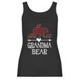 Grandma Bear Three Cubs Red Plaid Grandma Christmas Women Tank Top