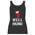 Well Hung Funny Inappropriate Christmas Office Party Ugly Xmas Women Tank Top