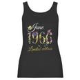 Womens June 1966 - 55 Years Old Sunflowers Floral 55Th Birthday Gift V-Neck Women Tank Top