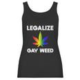 Legalize Gay Weed Rainbow Pride Flag Lgbtq Cool Lgbt Gift Graphic Design Printed Casual Daily Basic Women Tank Top