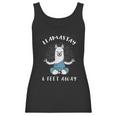 Llamastay 6 Feet Away Funny Llama Social Distancing Humour Women Tank Top