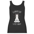 Llamastay 6 Feet Away Funny Llama Social Distancing Women Tank Top