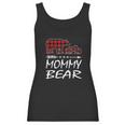 Mommy Bear Two Cubs Red Plaid Christmas Pajama Women Tank Top