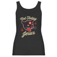 Womens Not Today Jesus Hail Satan Satanic Cat Death Metal Halloween V-Neck Women Tank Top