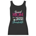 Womens Proud Mom Of A 2021 Graduate Face Mask 2021 And Cap Women Tank Top