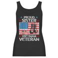 Proud Sister Of Vietnam Veteran Patriotic Usa Flag Military Women Tank Top