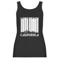 Retro Long Beach California Skyline Womens Tshirt By American Apparel Women Tank Top