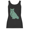 Sage Green Owl Silhouette Artwork Women Tank Top