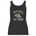 Lets Get Slothed Shamrocked Sloth Paddy Day Women Tank Top