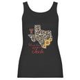 Texas Tech Red Raiders Leopard State Map Sunflower Women Tank Top