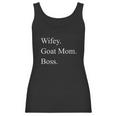 Wifey Goat Mom Boss Mothers Day Women Tank Top