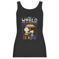 In A World Where You Can Be Anything Be Kind Lgbt Pride Snoopy Shirt Women Tank Top