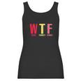 Wtf Wine Turkey Family Thanksgiving Party Women Tank Top