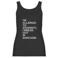 Yitan Women Graphic Im Allergic To Stupidity Funny Women Tank Top