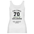 70Th Birthday Funny Gift Life Begins At Age 70 Years Old Women Tank Top