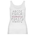 Abc Elemeno Teacher Letters Printed Funny Saying Inspirational Women Tank Top