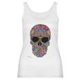 Black Flower Sugar Skull Day Of Dead Women Tank Top