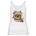 Floral Sugar Skull Dia De Los Muertos Dead Women Girl Women Tank Top