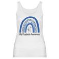 Hip Dysplasia Awareness Floral Blue White Ribbon Rainbow Women Tank Top