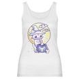 Womens Kawaii Pastel Goth Cute Creepy Witch Cat Wicca V-Neck Women Tank Top