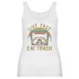 Live Fast Eat Trash Racoon Retro Vintage Trash Pandas Women Tank Top