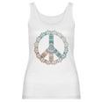 Neutral Boho Yoga Ornate Mandala Peace Sign Hippie Women Tank Top