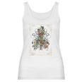 The Plant Lover Tarot Card Skeleton Skull Flowers Plants Women Tank Top