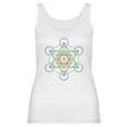 Rainbow Metatrons Cube Sacred Geometry Women Tank Top