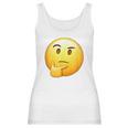 Thinking Emoji Funny Sarcastic Smiley Emoji Women Tank Top