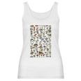 Vintage Mushrooms Chart Illustration Shroom Morel Hunter Women Tank Top