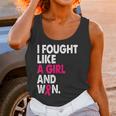 Breast Cancer Awareness I Fought Like A Girl And Won Women V2 Men Women T-Shirt Graphic Print Casual Unisex Tee Women Tank Top