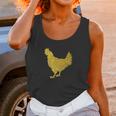 Chicken Ladies Glitter Print Chicken White Tee Top Women Tank Top