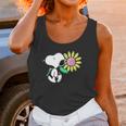 Peanuts Snoopy Pink Daisy Flower Shirt Women Tank Top