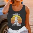 Retro Llamastay 6 Feet Away Llama Social Distancing Women Tank Top