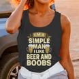 Im A Simple Man I Like Boobs And Beer | Funny Drinking Women Tank Top