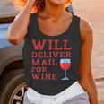 Will Deliver Mail For Wine Postal Mailwoman Postwoman Women Tank Top